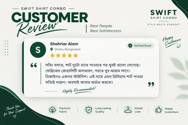 Modern Green Customer Review Card